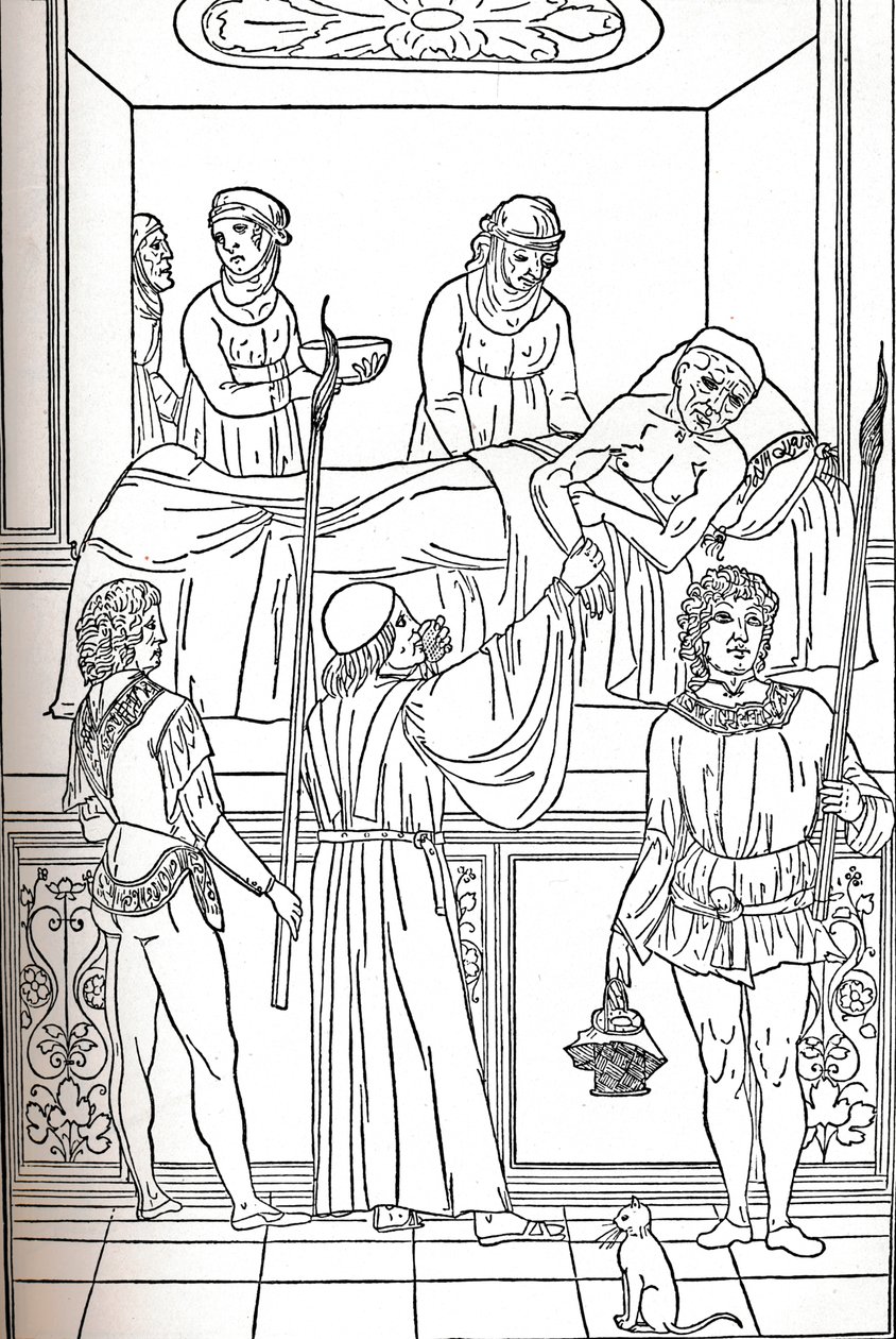 Ketham: Fasciculus Medicinae, Venedig, 1493, The Treatment Of The Plalauge, c1493 af Unbekannt