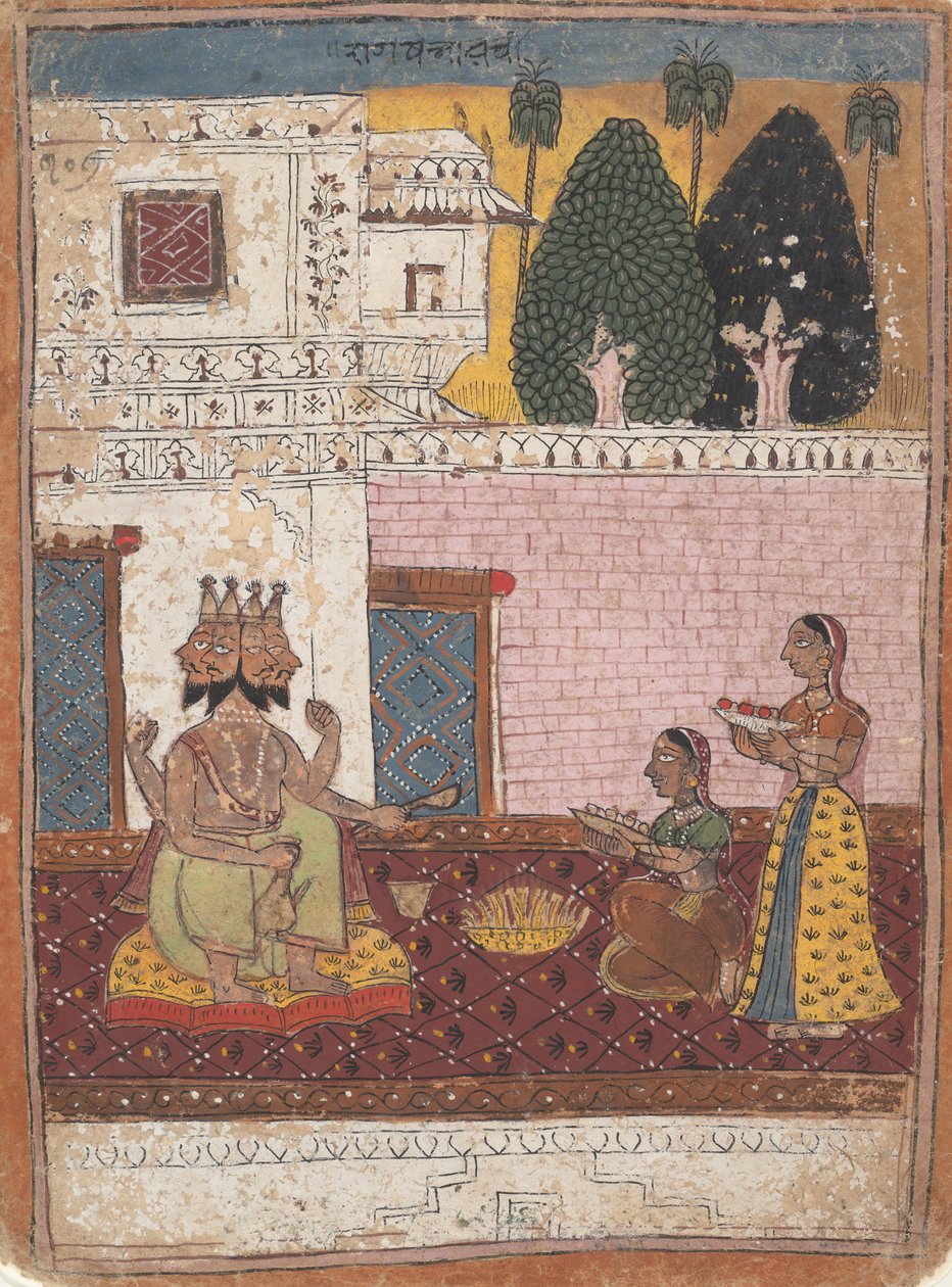 Khambavati Ragini...fra a Dispersed Ragamala Series Garland of Musical Modes, 1700-1725. af Unbekannt
