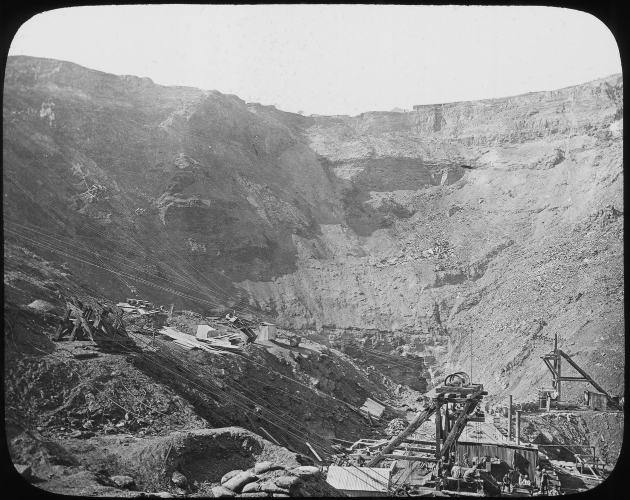 Kimberley diamantmine, Sydafrika, c1890 af Unbekannt