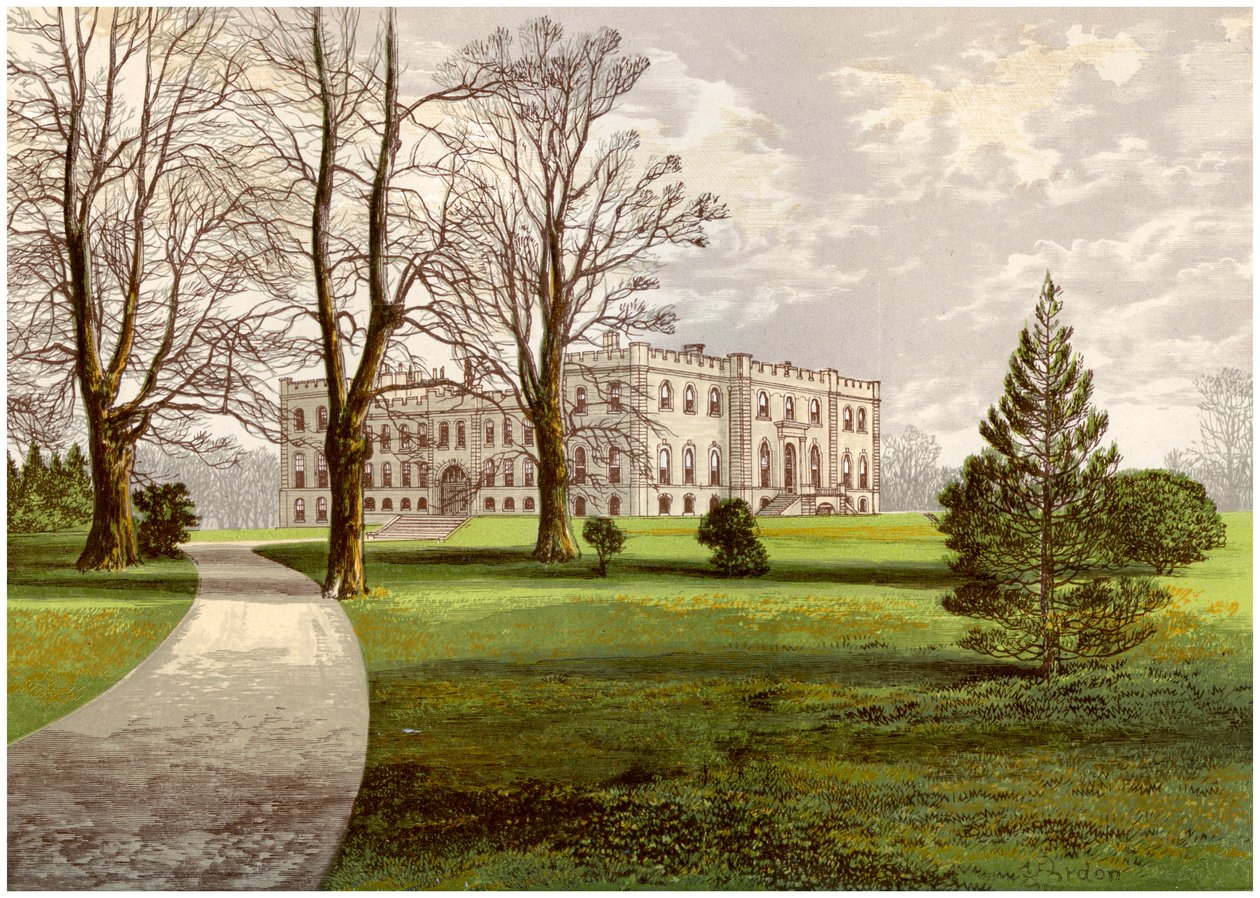 Kimbolton Castle, Huntingdonshire, hjemsted for hertugen af Manchester, c1880 af Unbekannt