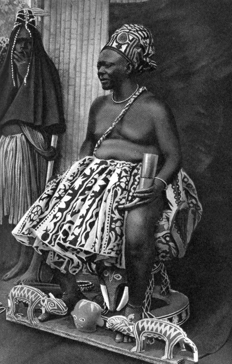 Kong Basu Fondong af Cameroun, Afrika, 1922 af Unbekannt