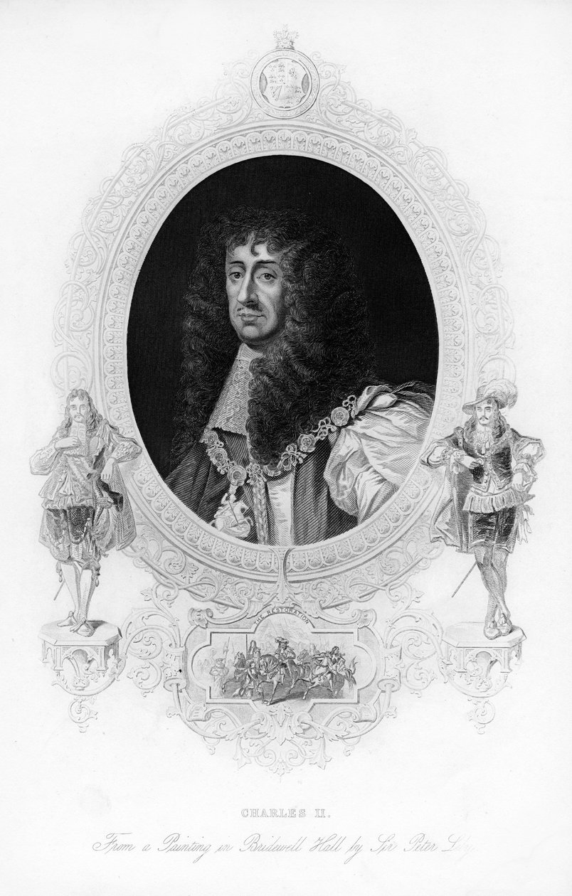 Kong Charles II, Den glade monark, c1850 af Unbekannt