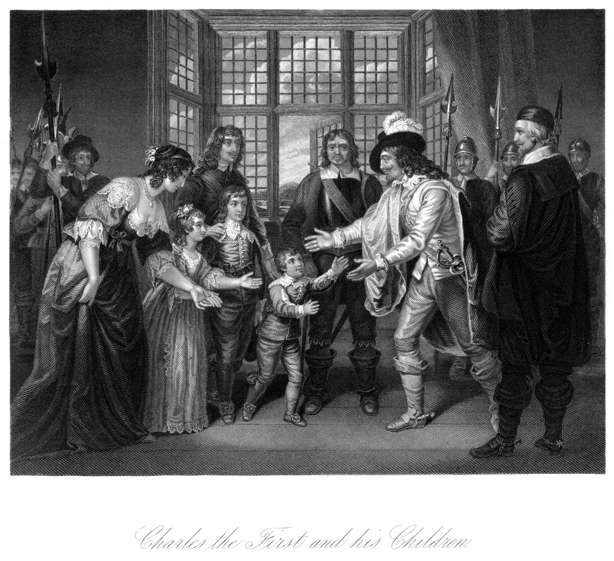 Kong Charles I 1600-1649 og hans børn af Unbekannt