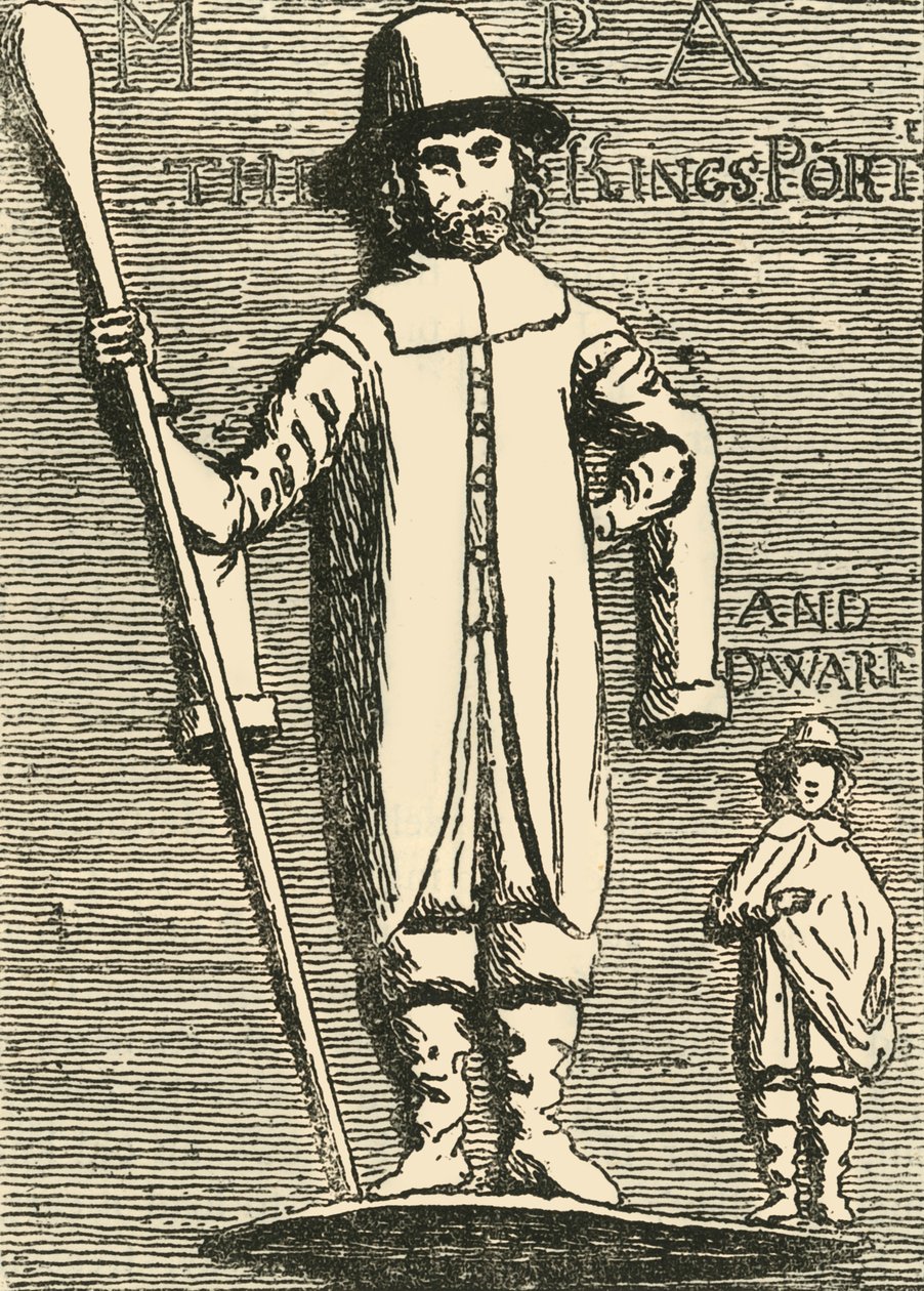 Kong Charles Porter og dværg, c1872. af Unbekannt