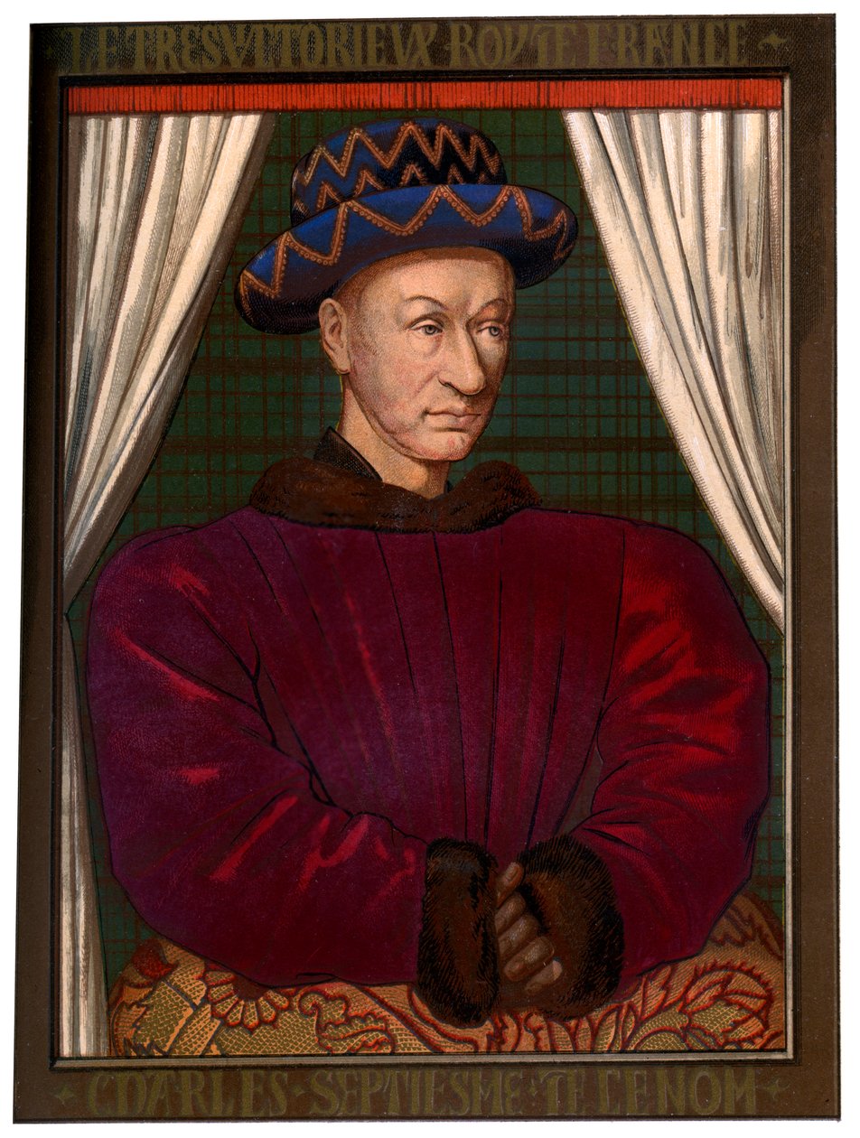 Kong Charles VII af Frankrig 1403-1461, c1445 1849 af Unbekannt