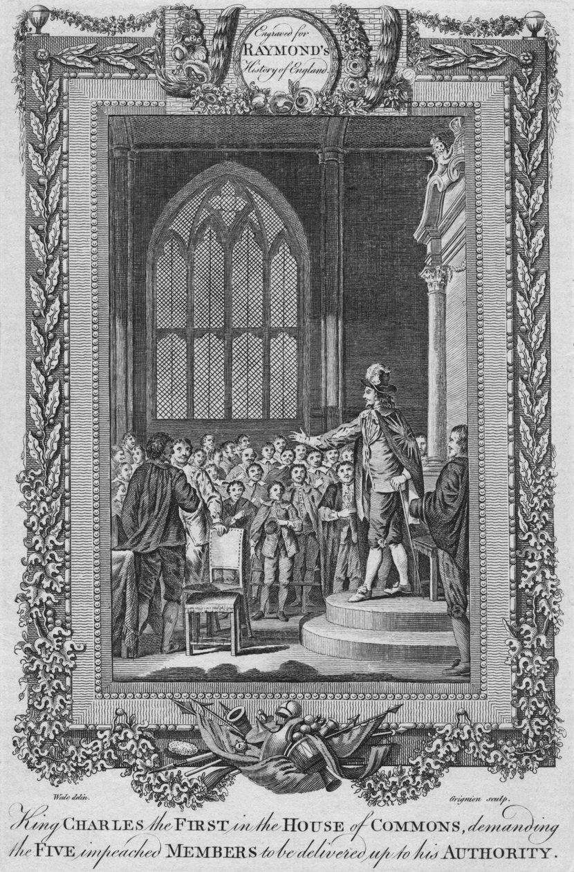 Kong Charles den Første i Underhuset, c1787 af Unbekannt