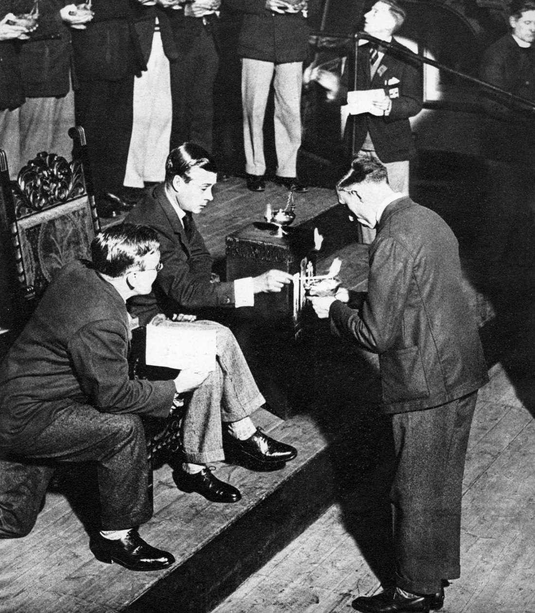 Kong Edward VIII som protektor for TOC H belysning af erindringslamper, Westminster, 1936 af Unbekannt