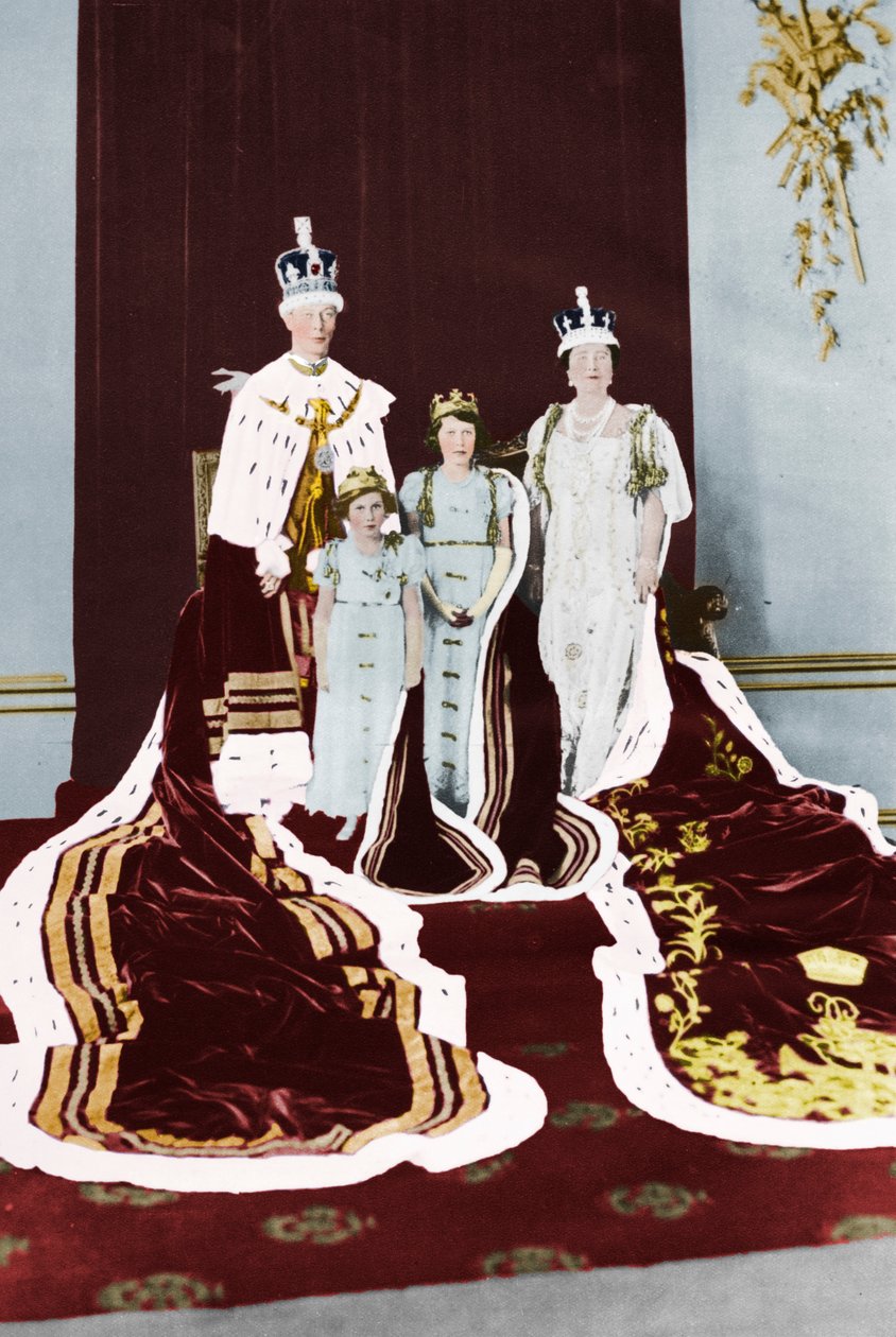 Kong George VI og dronning Elizabeth på deres kroningsdag, 1937 af Unbekannt