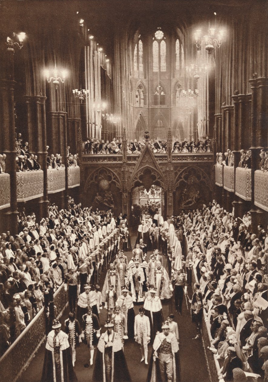 Kong George VIs kroningsprocession, Westminster Abbey, 1937 af Unbekannt