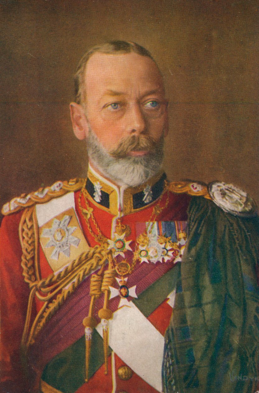 Kong George V 1865-1936 som øverste oberst for The Black Watch af Unbekannt