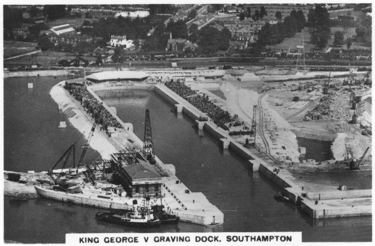 King George V Graving Dock, Southhampton, 1936 af Unbekannt