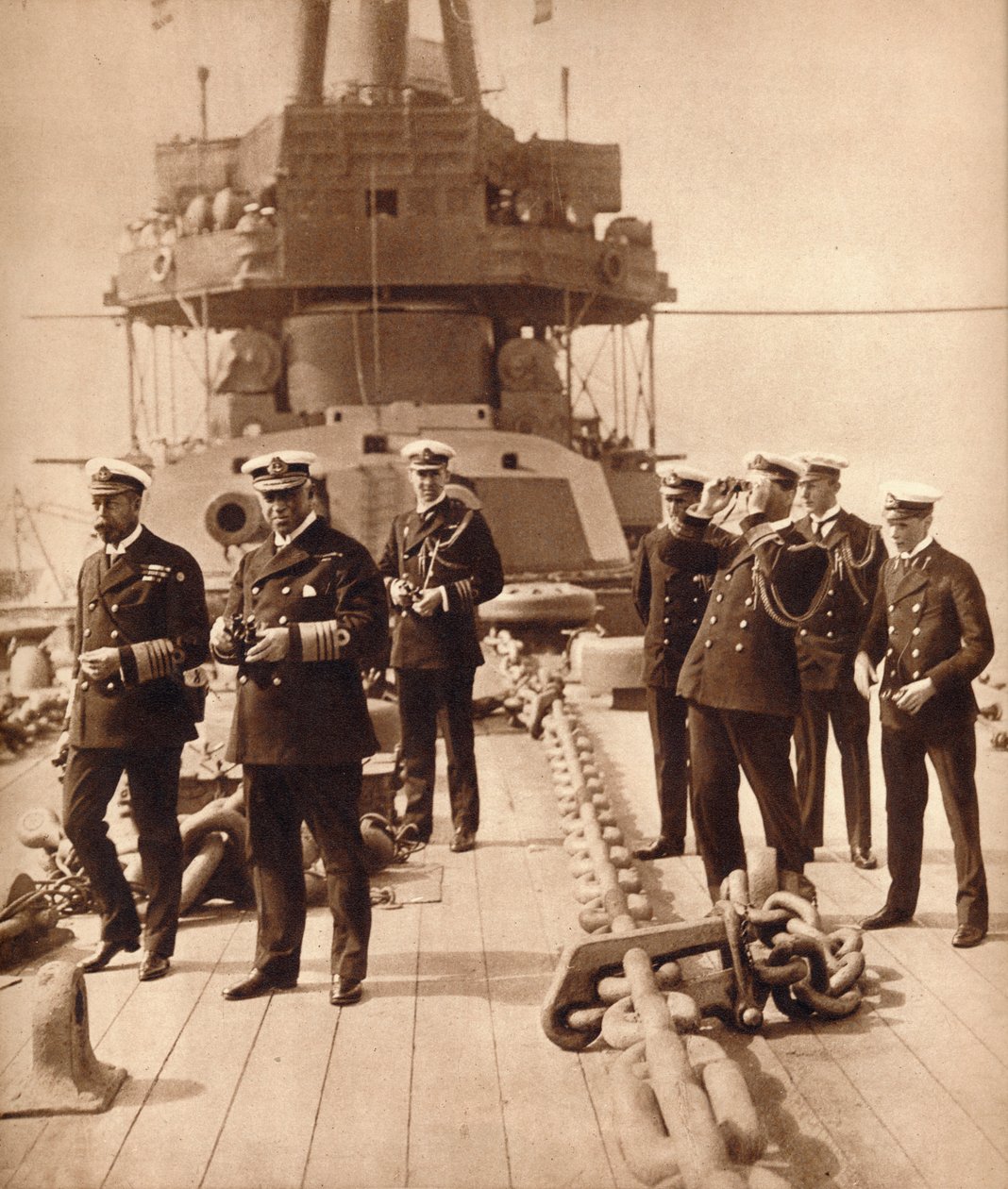 King George V ombord på HMS Neptune, 1910