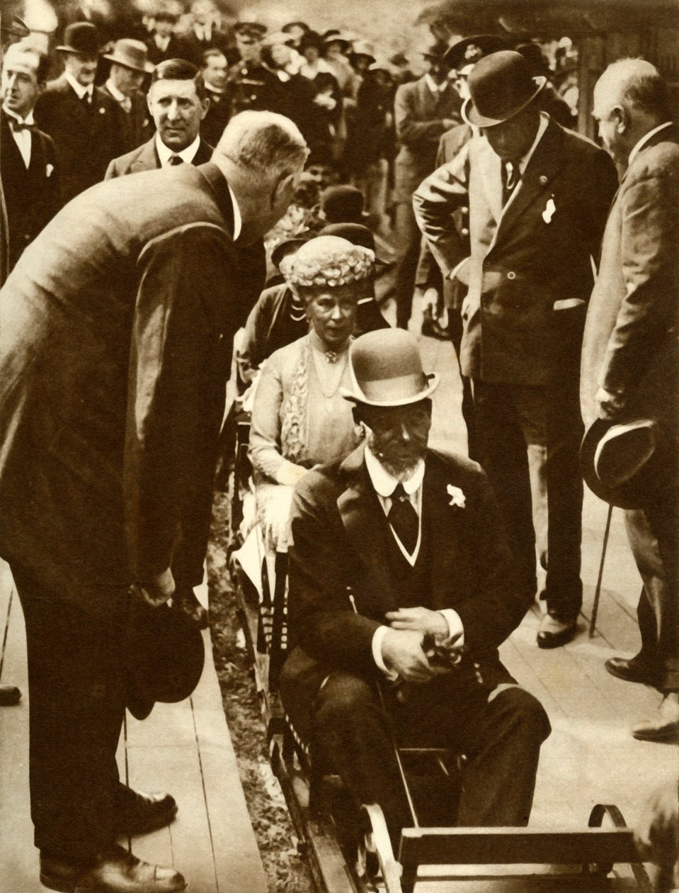 King George V og Queen Mary...British Empire Exhibition, Wembley, London, 1925, 1935. af Unbekannt
