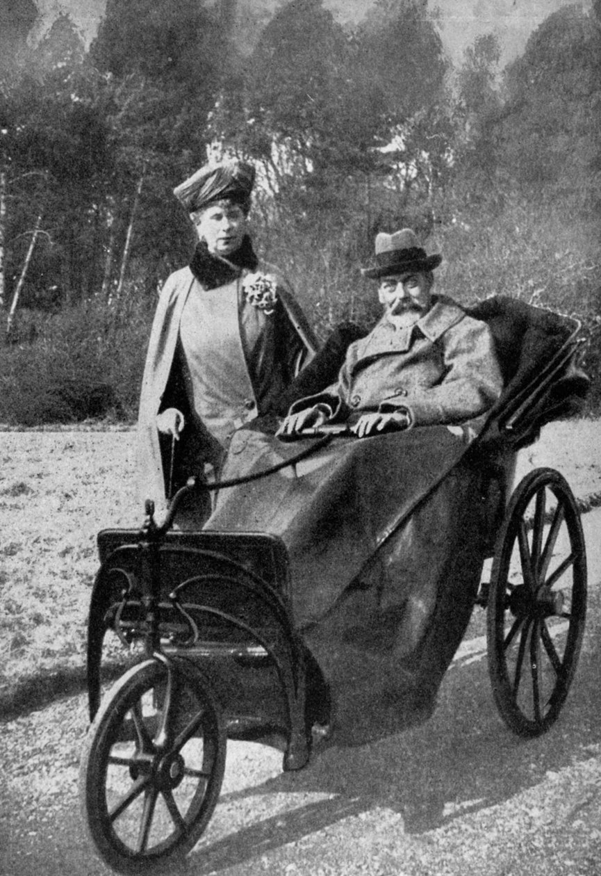 King George V og Queen Mary i Craigwell House, Aldwick, nær Bognor Regis, c1930