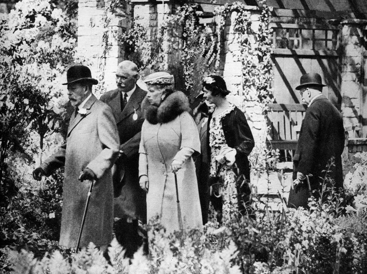 King George V og Queen Mary ved Chelsea Flower Show, London, 1930