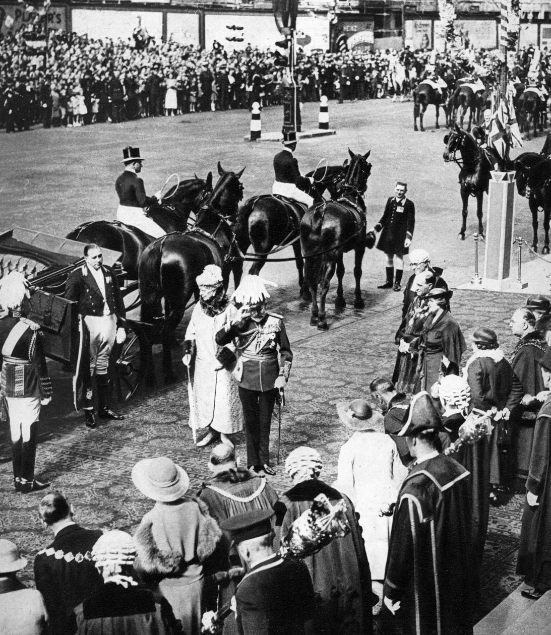 Kong George V og borgmestrene i de nordlige Londons bydele ved Marylebone, Silver Jubilee, 1935 af Unbekannt