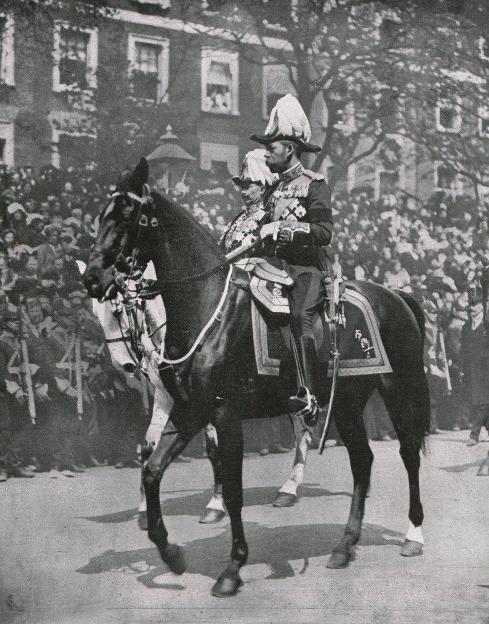 Kong George V ved begravelsen af sin far, kong Edward VII, London, 20. maj 1910. af Unbekannt