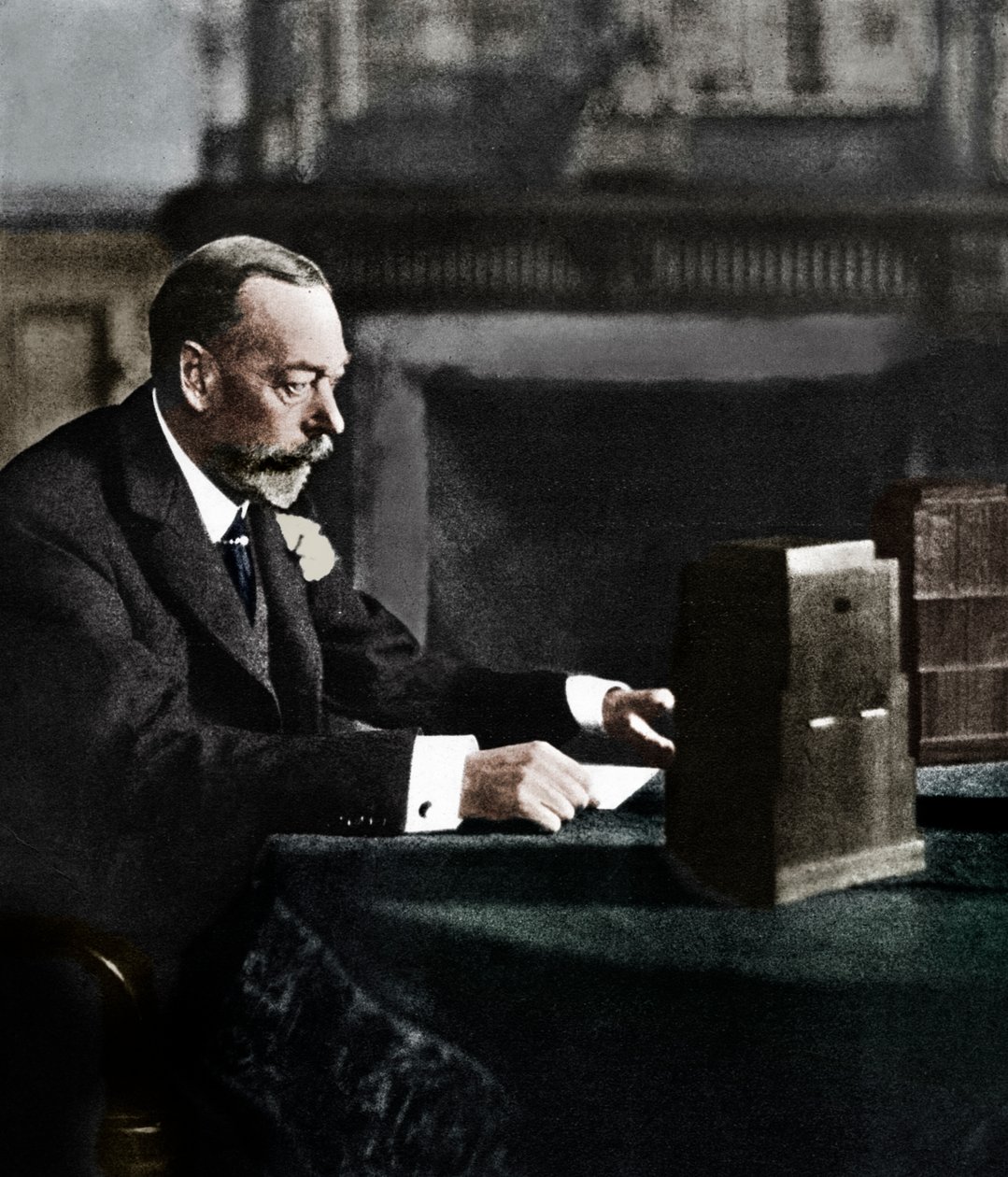 Kong George V sender til imperiet juledag, Sandringham, 1935 af Unbekannt