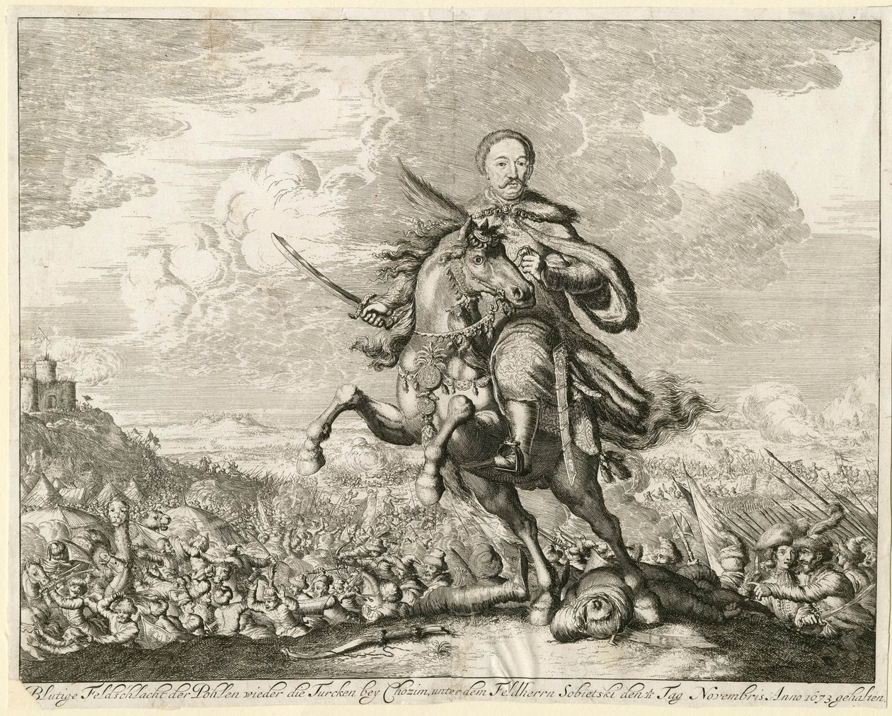 Kong John III Sobieski i slaget ved Khotyn den 11. november 1673, 1673 af Unbekannt