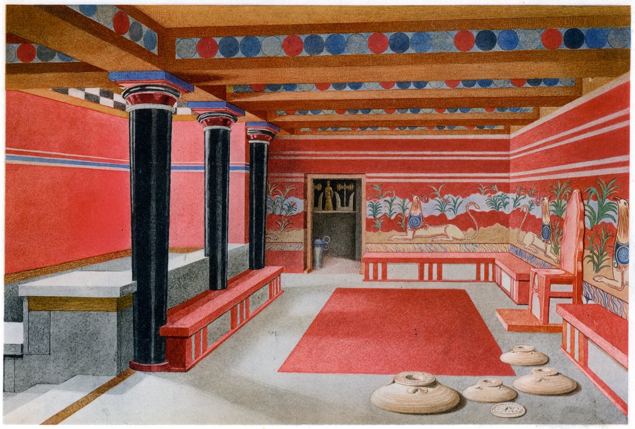 Kong Minoss tronsal, Knossos, Kreta af Unbekannt