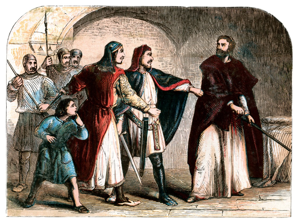 Kong Richard I 1157-1199 i fængsel af Unbekannt
