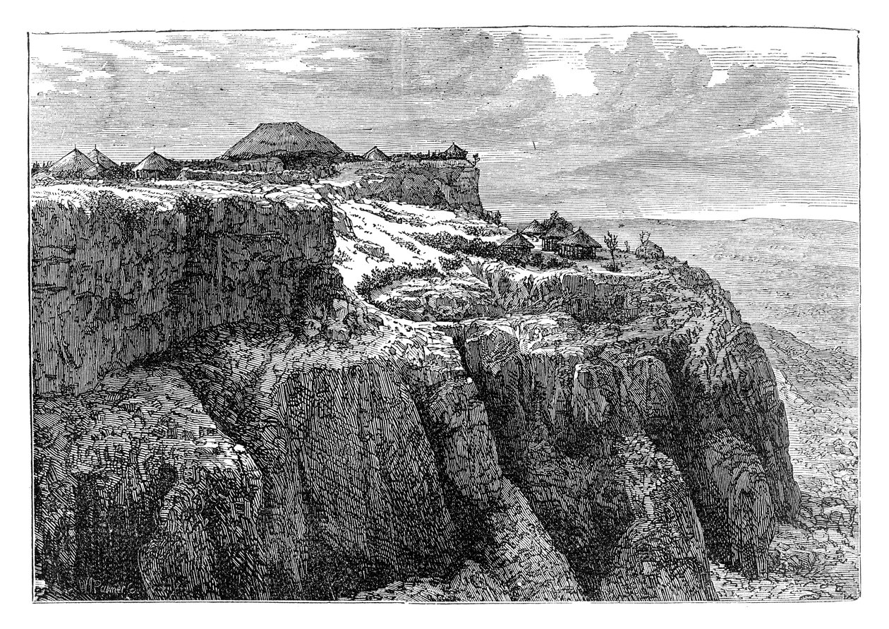 King Theodores House i Magdala, Etiopien, c1868 slutningen af det 19. århundrede af Unbekannt