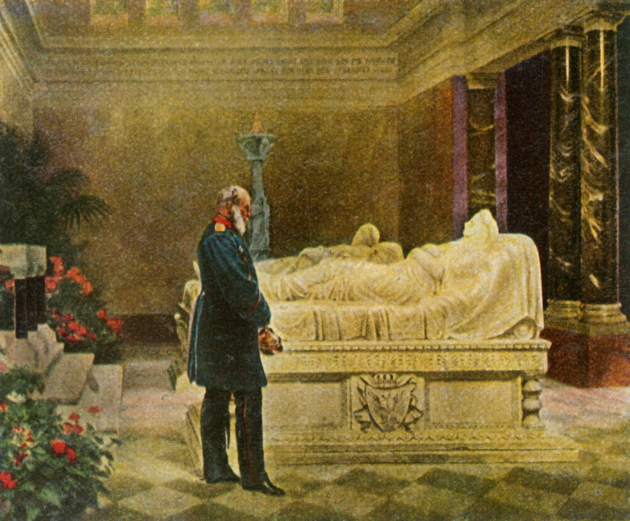 Kong Wilhelm I ved sine forældres grav, 19. juli 1870, 1936. af Unbekannt