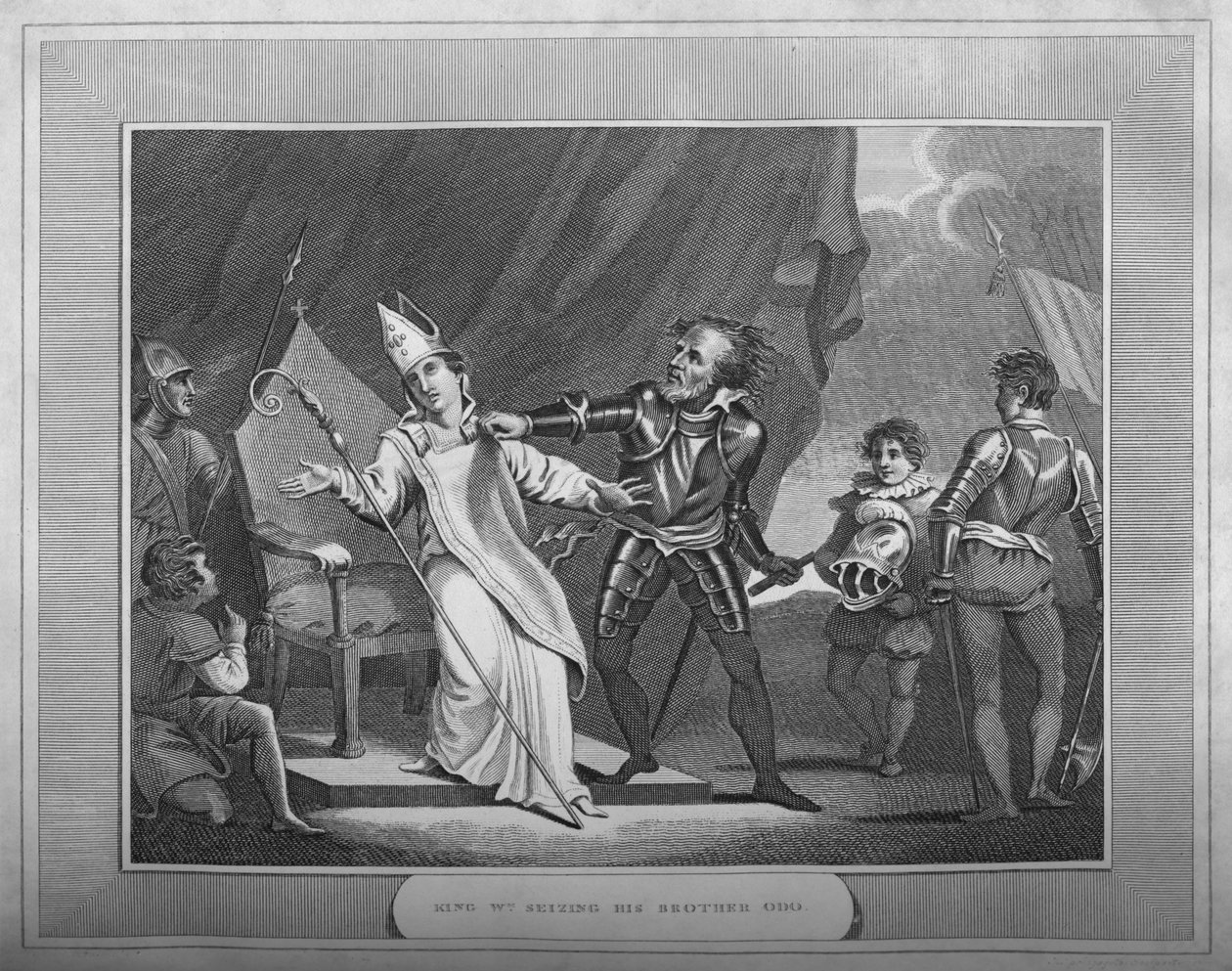 Kong William griber sin bror Odo, 1838 af Unbekannt