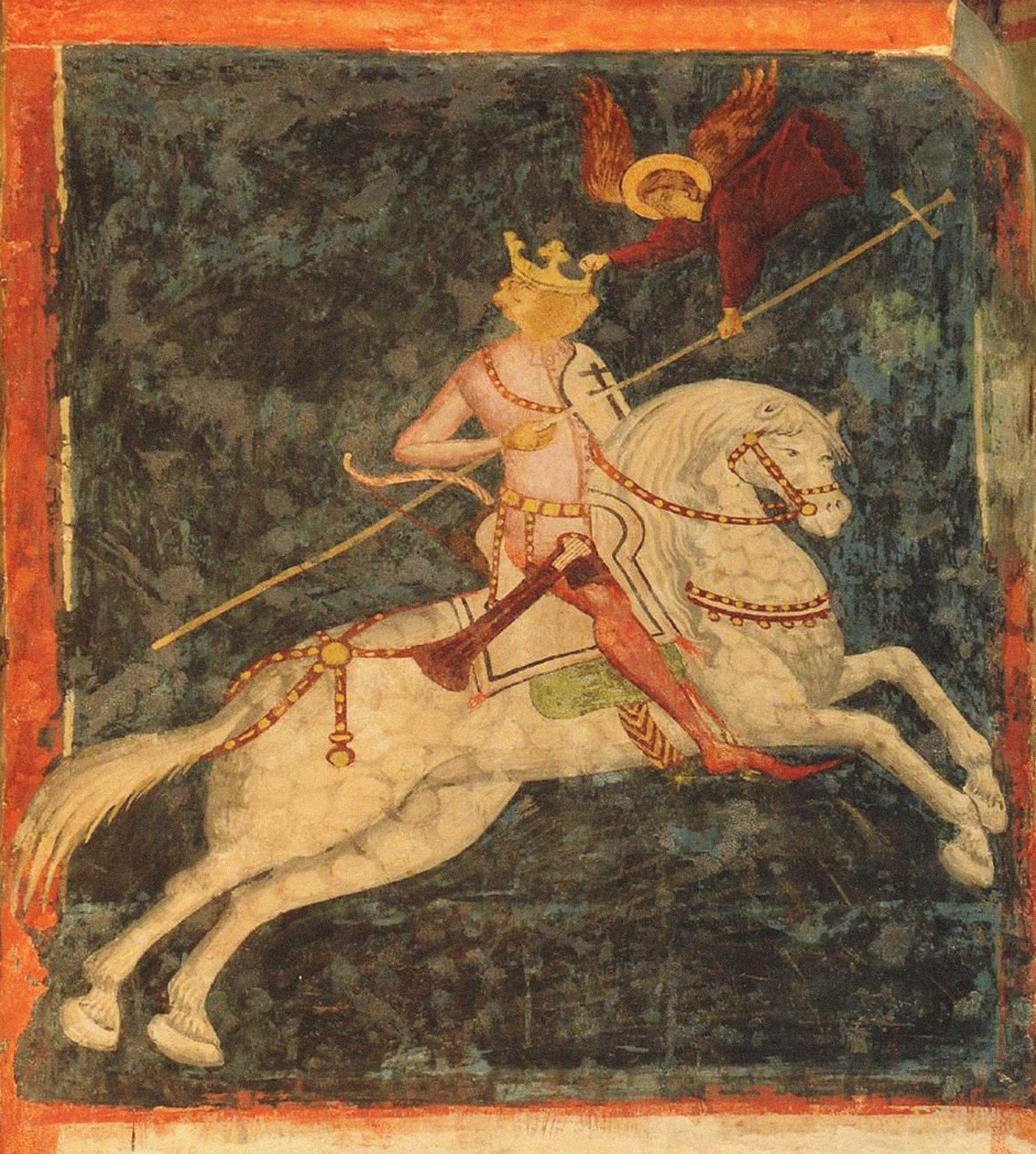 Kong Wladyslaw II. Jagiello. Fresco i Treenighedskapellet i Lublin, begyndelsen af det 15. århundrede af Unbekannt