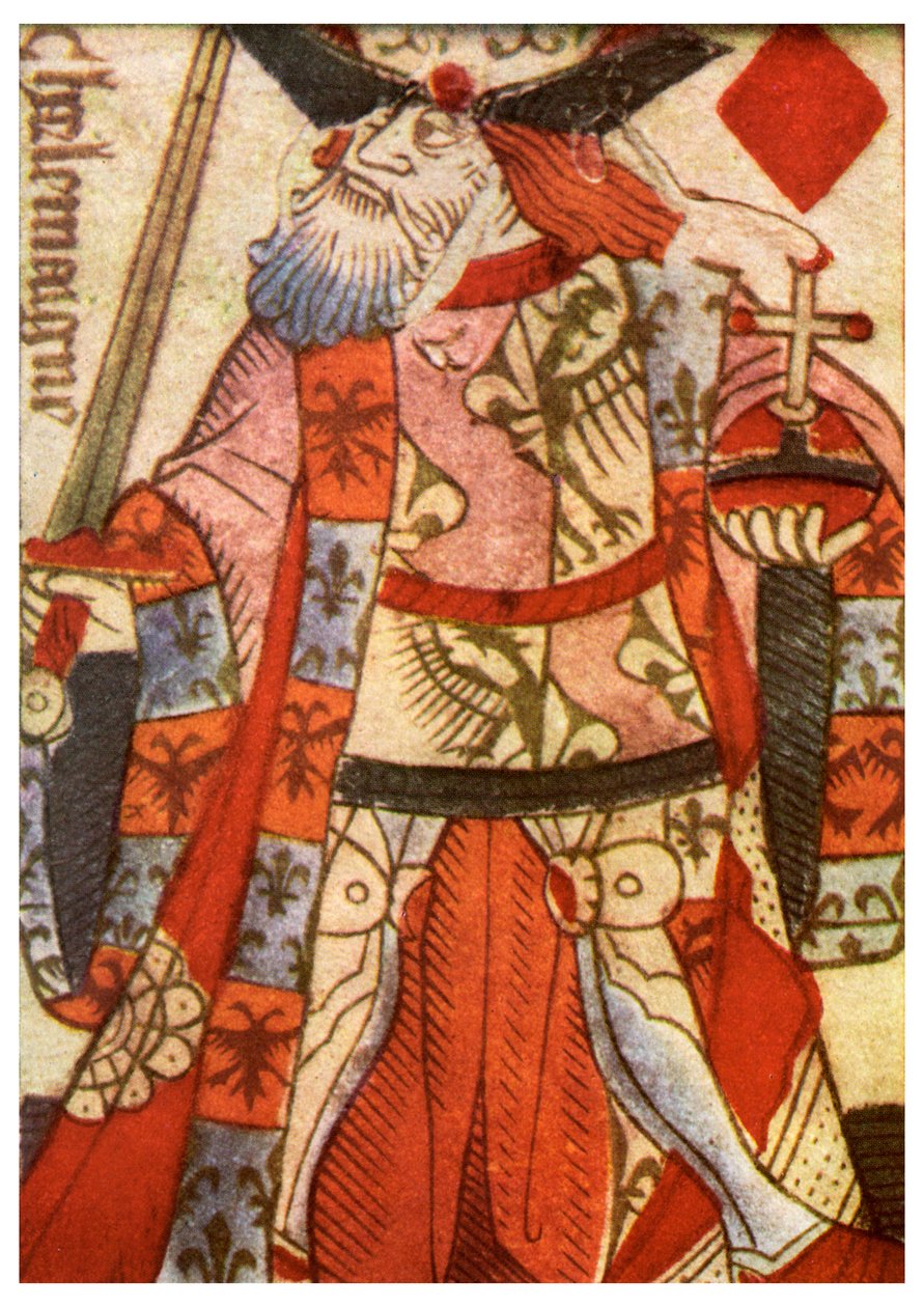 King of Diamonds fra en fransk pakke spillekort, c1500 1956 af Unbekannt