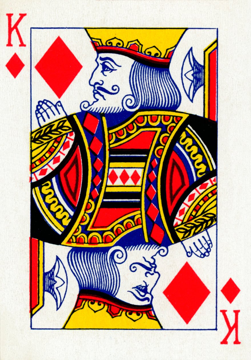 King of Diamonds fra et sæt Goodall & Son Ltd. spillekort, c1940 af Unbekannt