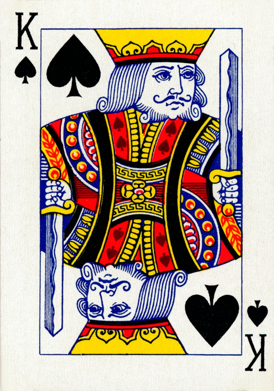 King of Spades fra et sæt Goodall & Son Ltd. spillekort, c1940 af Unbekannt