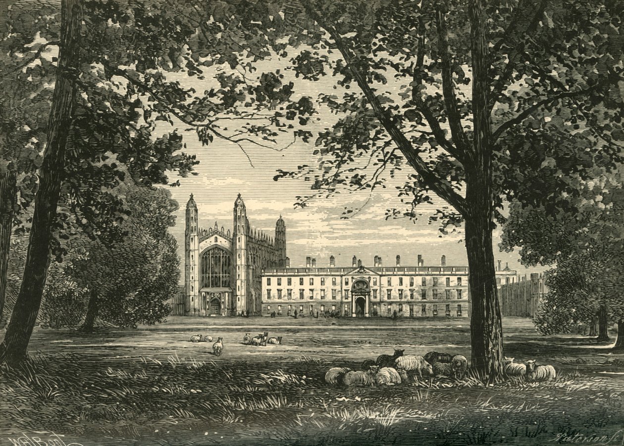 Kings College fra The Backs, 1898. af Unbekannt