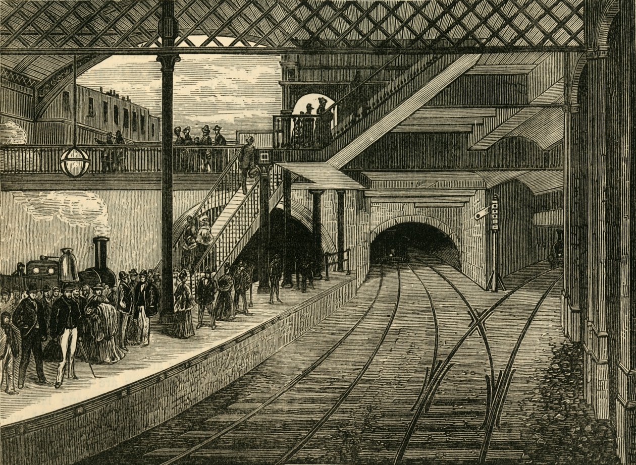 Kings Cross undergrundsstation i 1868, c1876. af Unbekannt
