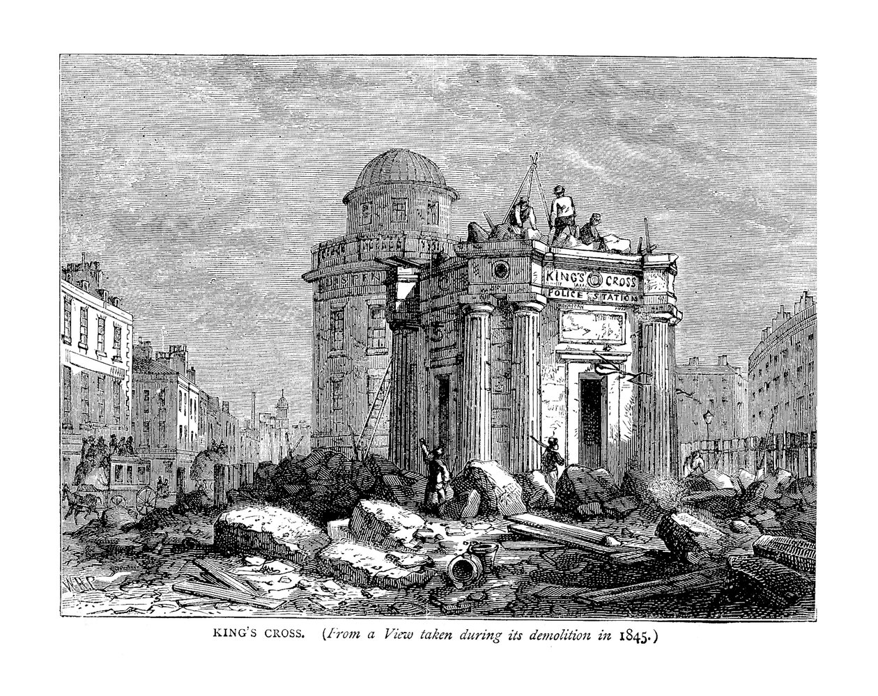 Kings Cross i 1845 af Unbekannt