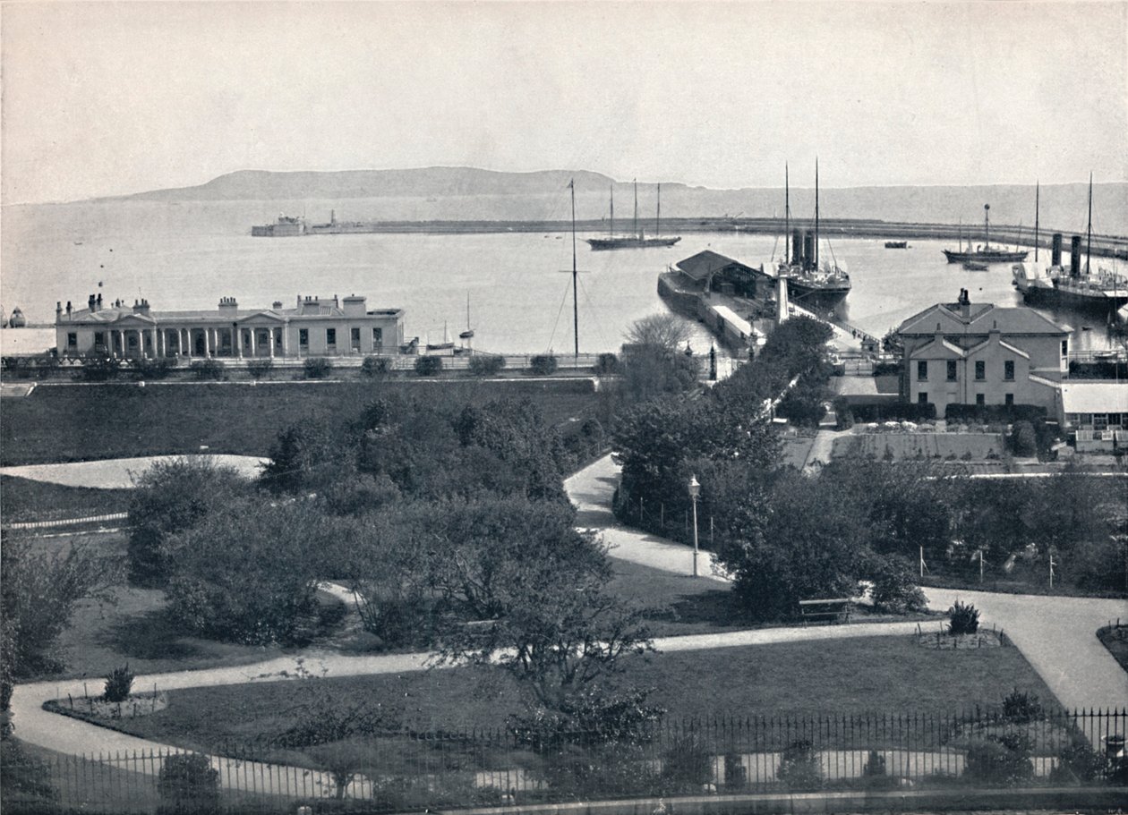 Kingstown - Udsigt over havnen, 1895 af Unbekannt