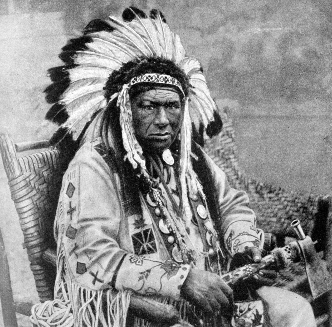 Kinnewankan, chef for Sioux, 1922 af Unbekannt