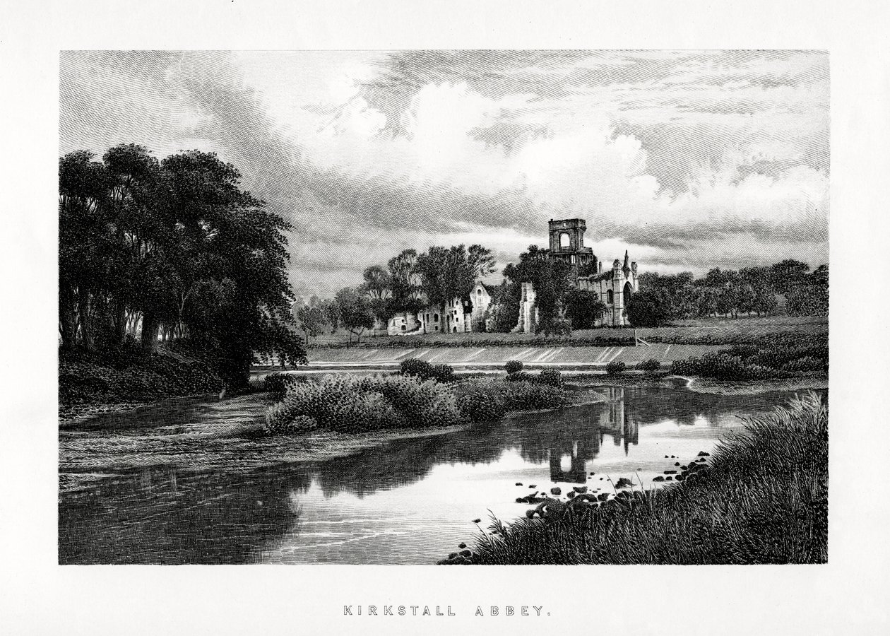 Kirkstall Abbey, Leeds, Yorkshire, 1896 af Unbekannt