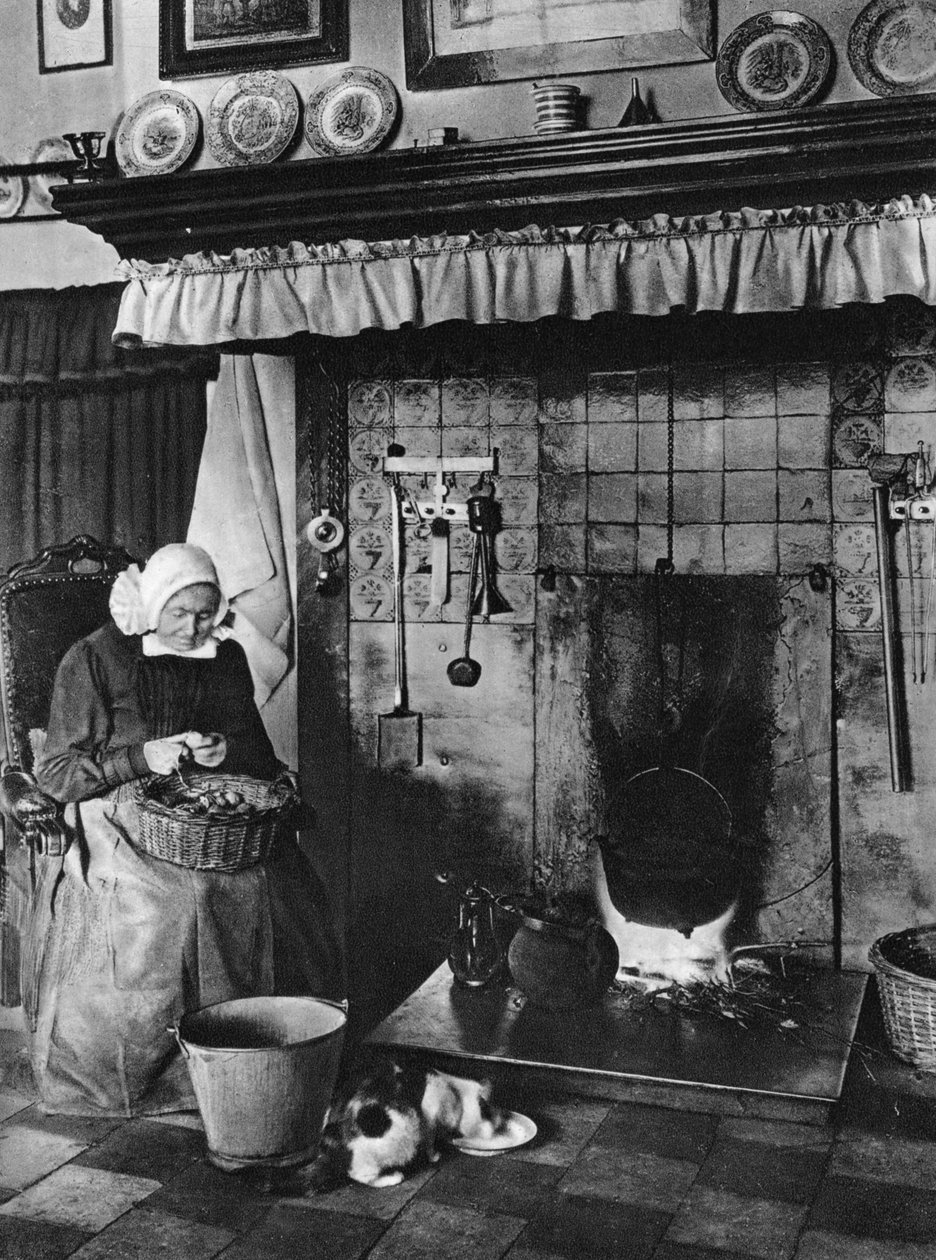 Køkken og stue i ét, Twente, Holland, c1934 af Unbekannt