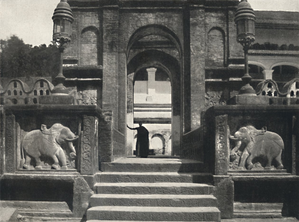 Kloster i den hellige tands tempel Dalada Maligawa Vihara, Kandy, 1926 af Unbekannt