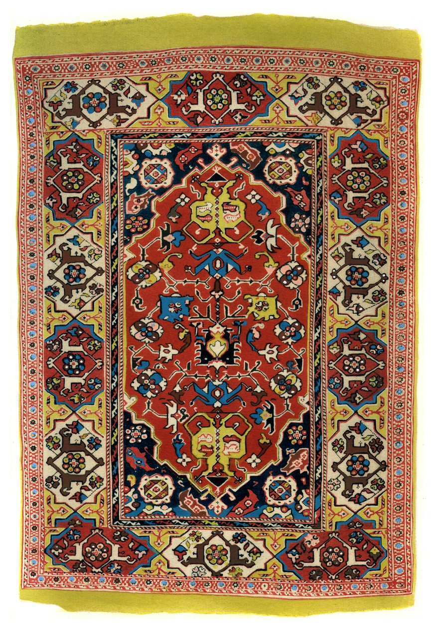 Knyttet uldtæppe, c1600 1958 af Unbekannt
