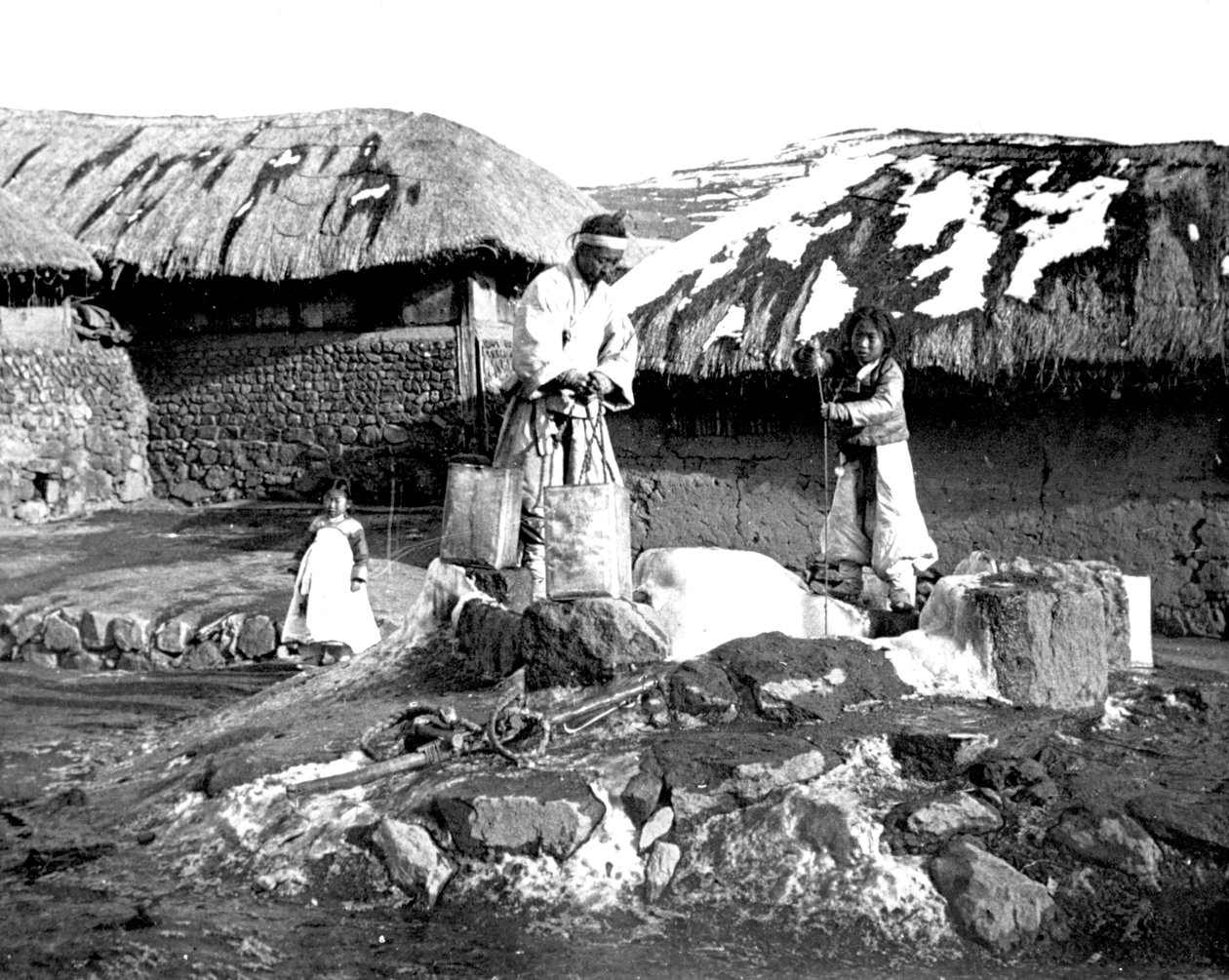 Koreanske landsbyboere, Korea, 1900 af Unbekannt