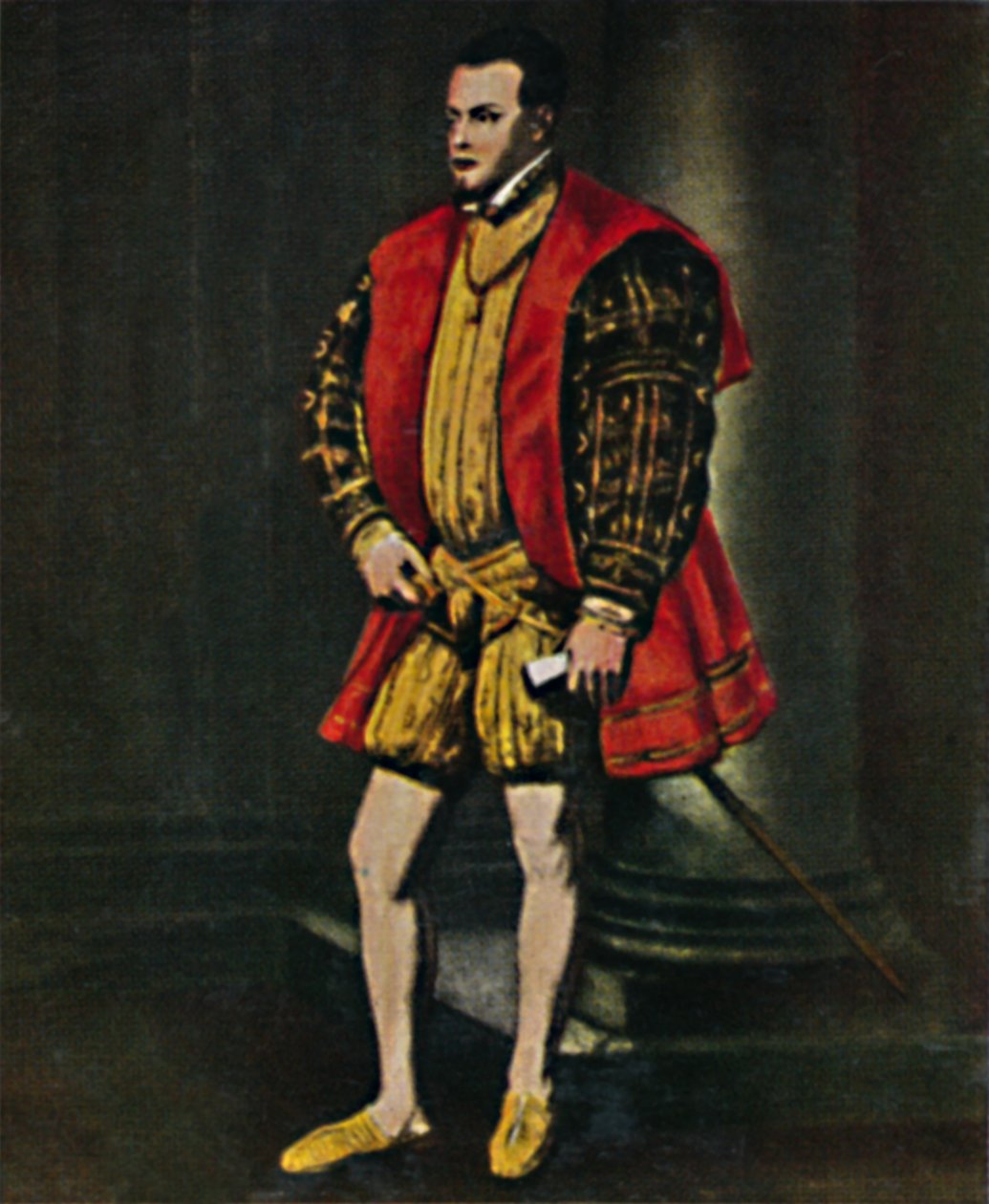 Kong Filip II af Spanien 1527-1598. - Maleri af Titian, 1934. af Unbekannt