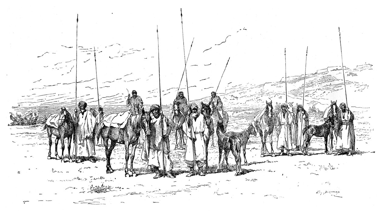Kurdisk kavaleri, 1895 af Unbekannt
