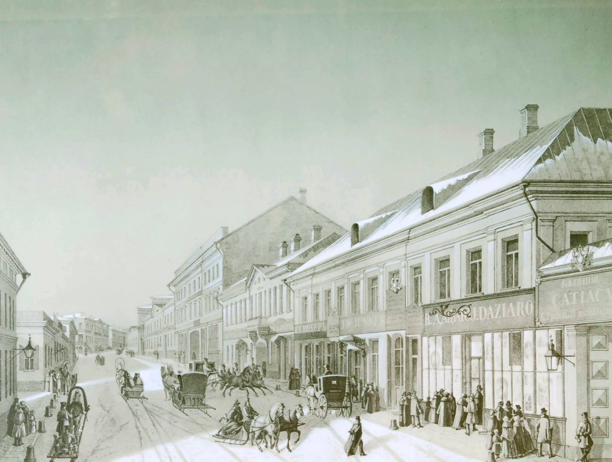 Kuznetsky Most, Moskva, Rusland, 1840
