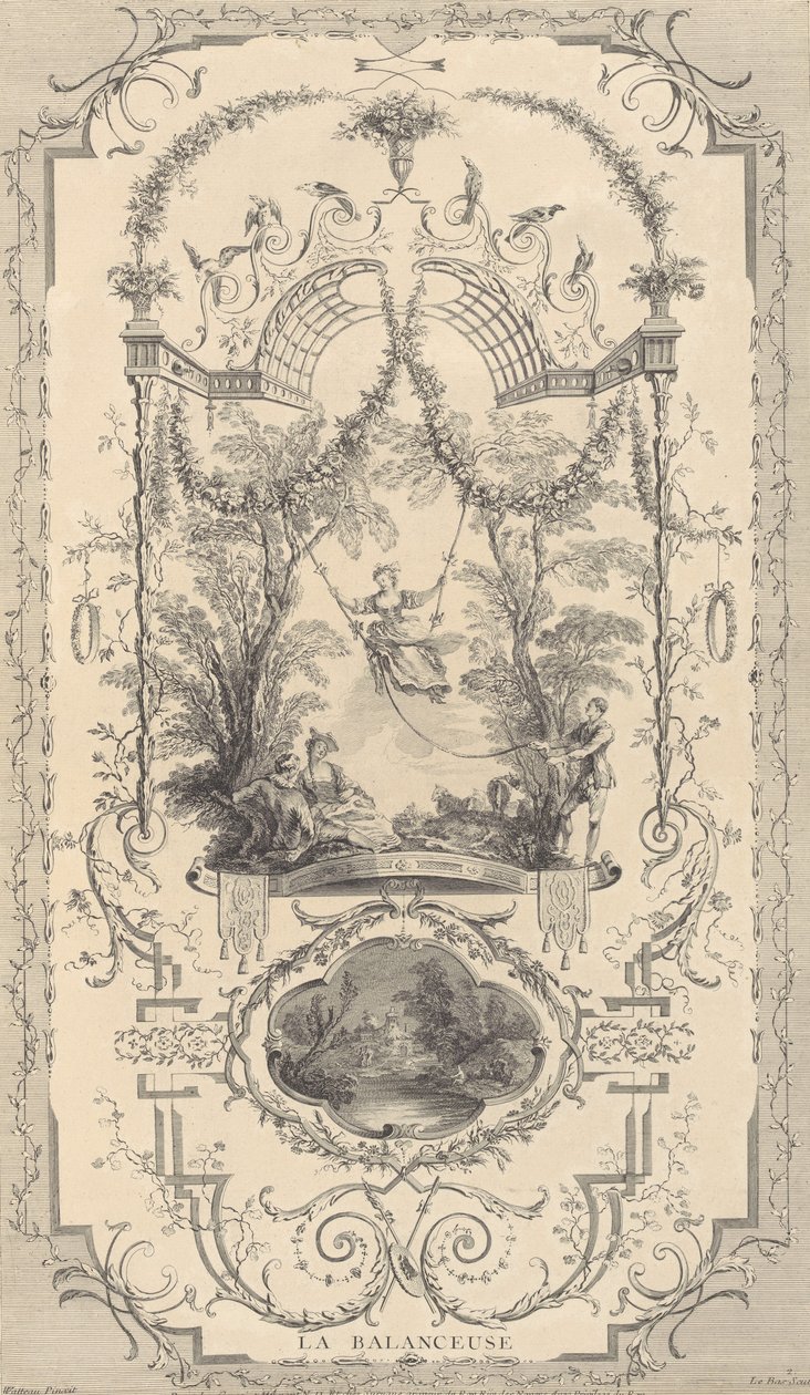 Antoine Watteau Malers værk til kongen i hans Royal Academy of Painting and Sculpt..., ca. 1740. af Unbekannt
