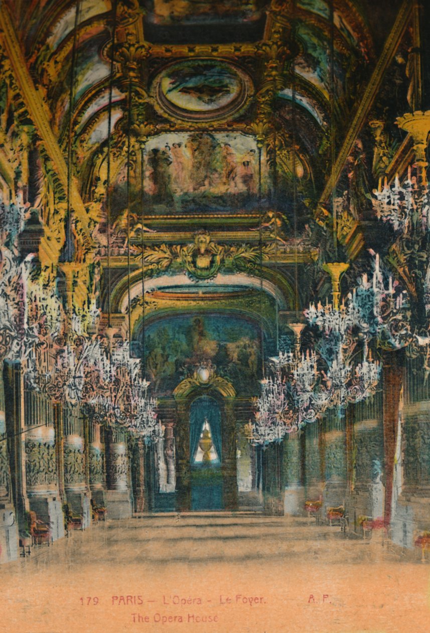 LOpéra Garnier - foyeren, Paris, c1920 af Unbekannt