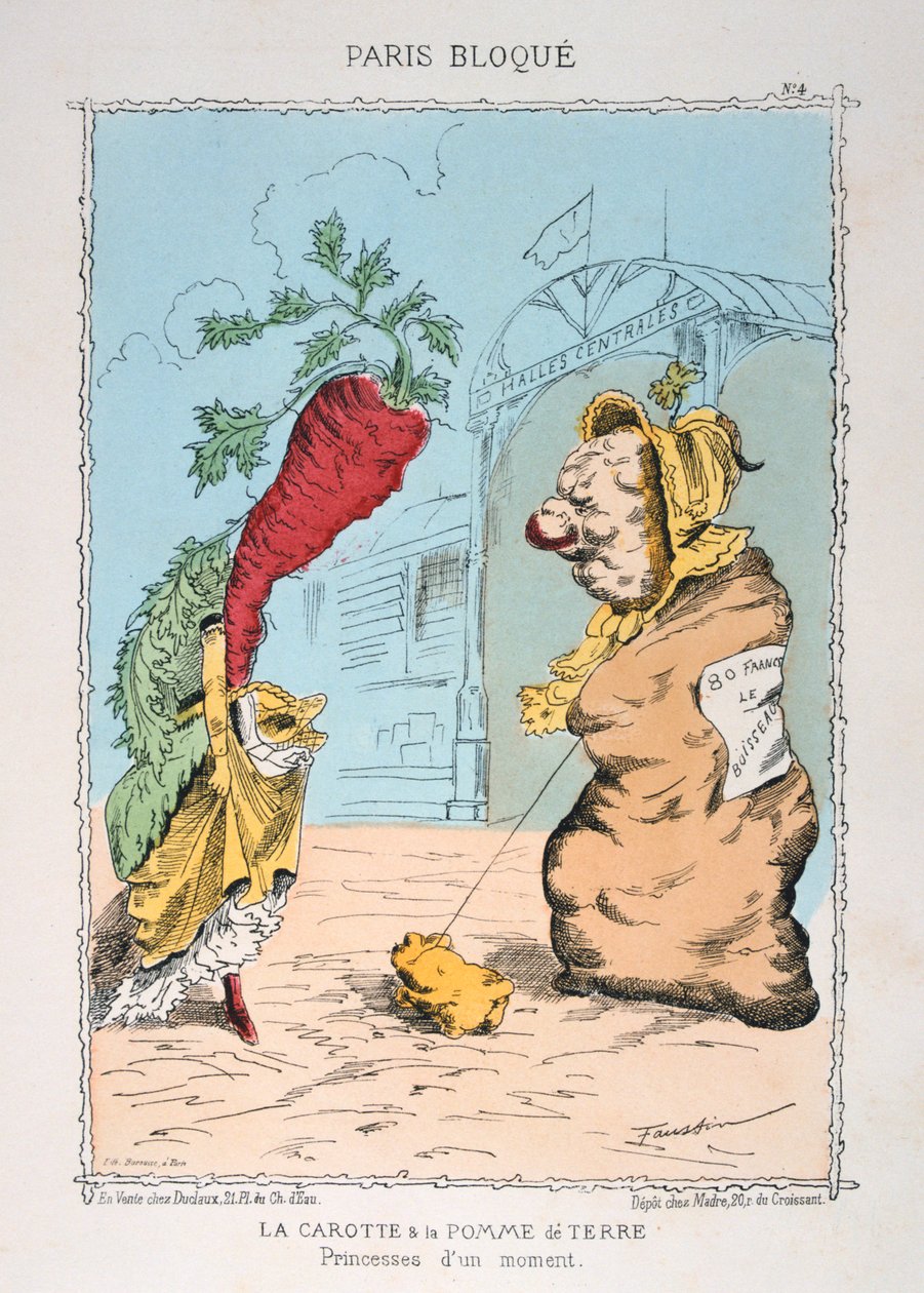 Guleroden og kartoflen, 1870-1871 af Unbekannt