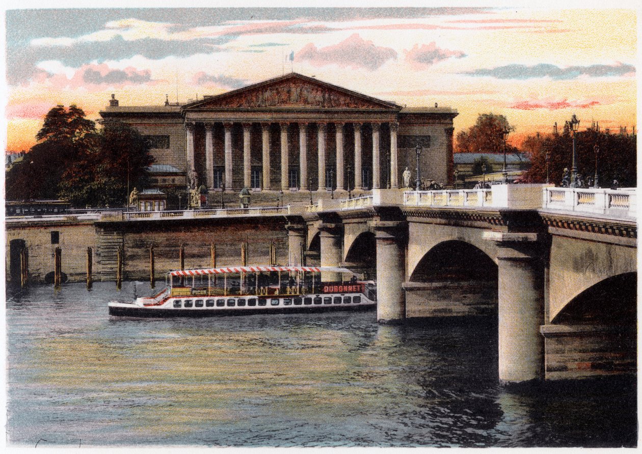 Deputeretkammeret og Pont de la Concorde, Paris, c1900 af Unbekannt