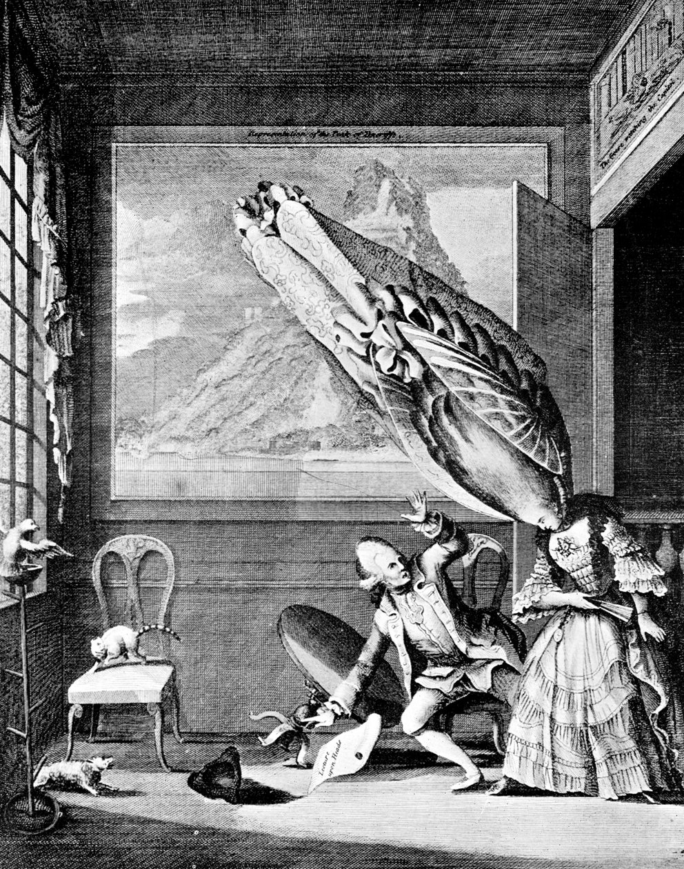 La Francoise a Londres: Den franske dame i London eller Årets hovedbeklædning 1771 af Unbekannt